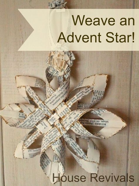 Heirloom Ornaments, Star Tutorial, Paper Christmas Ornaments, Book Page Crafts, Swedish Christmas, Christmas Carols, Paper Ornaments, Old Book Pages, Christmas Ornament Crafts