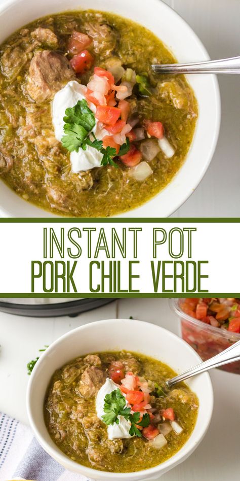 Pork Chili Verde Recipe, Pork Chili Verde, Chili Verde Recipe, Chili Verde Pork, Green Chili Recipes, Serrano Peppers, Pork Chili, Chili Verde, Recipe Instant Pot