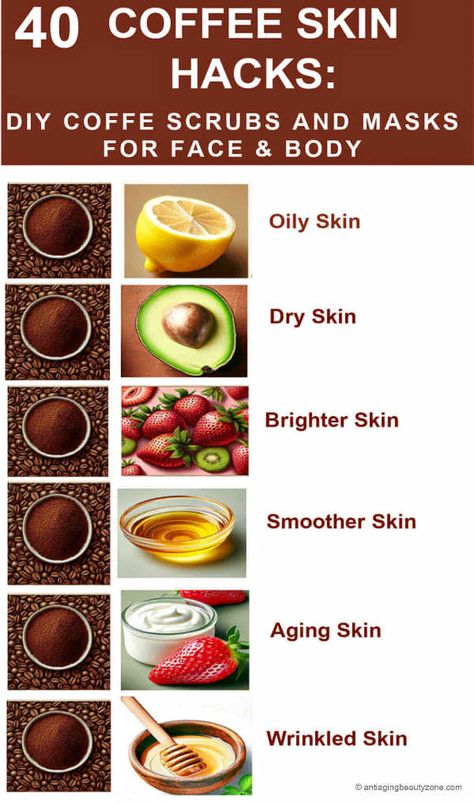 Body Scrub For Brighter Skin, Diy Body Scrub Recipes, Coffee Scrub Diy, Face Scrubs, Diy Masks, Coffee Scrubs, Skincare Remedies, Healthy Face, Coffee Face Mask