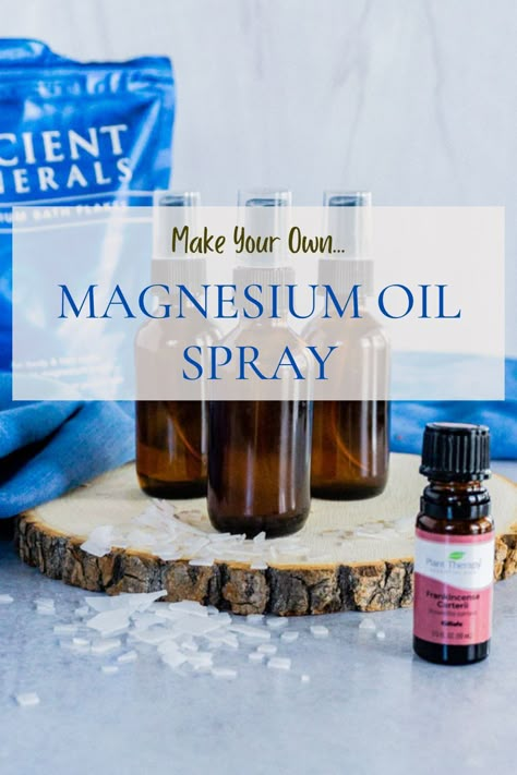 magnesium oil spray DIY recipe Magnesium Oil Benefits, Magnesium Oil Spray, Deodorant Recipes, Magnesium Spray, Wellness Mama, Magnesium Oil, Diy Sprays, Oil Uses, Diy Health