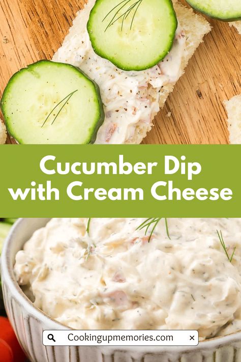 Searching for an effortless appetizer that's sure to impress? Look no further than this Creamy Cucumber Dip! With its smooth and savory flavors, it's the perfect choice to kickstart your gathering. Whether you pair it with fresh cucumbers or other veggies, this dip is a crowd-pleaser. Plus, its versatility allows you to get creative - use it as a dip, spread, or even as a delightful topping. Prepare to wow your guests with this easy and delicious appetizer Dip With Cream Cheese, Cucumber Dip, Creamy Cucumbers, Cream Cheese Dips, Cucumber Recipes, Easy Homemade Recipes, Most Popular Recipes, Crowd Pleaser, Foodie Recipes