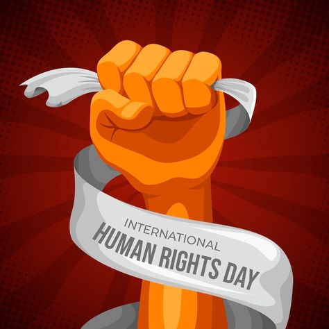 Hand drawn flat international human righ... | Free Vector #Freepik #freevector #international-day #celebration-illustration #design-illustration #hand-drawn-illustration Happy Human Rights Day, Childrens Day Illustration, International Human Rights Day, Geek Pride Day, Creative Picture Ideas, Poster Slogan, Independence Day Poster, Happy Human, International Youth Day