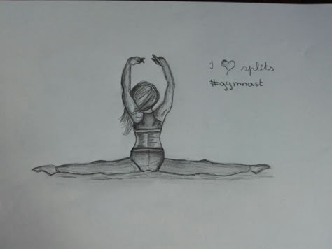 Split Drawing Art, Gymnastic Sketches, Drawing Ideas Gymnastics, Gimnastika Drawing, Splits Drawing, Gymnastics Drawings Easy, Split Drawings, Gymnastics Poses Drawing, Gymnastics Sketches