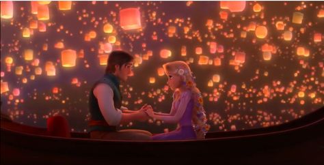 Rapunzel and Flynn Rider and the Lanterns Tangled Lantern Wallpaper, Rapunzel Movie, Disney Playlist, Lantern Wallpaper, Tangled Lanterns, Walt Disney Cartoons, Disney Love Quotes, Tangled Wallpaper, Tangled Movie