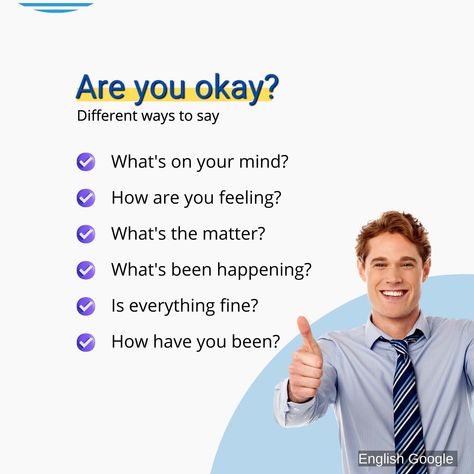 Daily useful English phrases Alternatives To How Are You, Are You Okay, Say Anything, Say What, Vocabulary, How Are You Feeling, Mindfulness, Feelings, Quick Saves