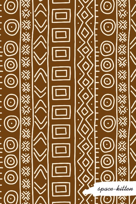 Tribal motifs in brown and white | seamless pattern | line art | motifs | african African Motifs Pattern, Traditional African Patterns, South African Patterns, African Pattern Art, African Graphic Design, Boho Motifs, African Fabric Patterns, Africa Pattern, African Motifs