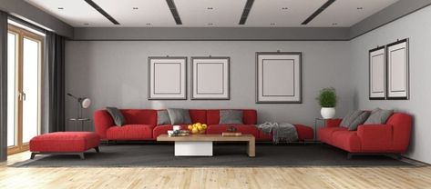 What Color Furniture Goes with Gray Walls: 11 Best Options for a Cohesive Look 17 Colors Go With Gray, Dark Grey Couches, Brown Leather Furniture, Different Decorating Styles, Orange Furniture, Yellow Furniture, Color Furniture, Red Furniture, Red Couch