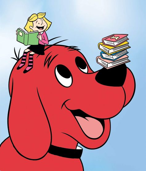 Clifford and Emily Elizabeth Reading Dog Pfp Funny, Dog Pfp, Book Coloring Pages, Clifford The Big Red Dog, Emily Elizabeth, Pfp Funny, Right In The Childhood, Puppy Coloring Pages, Cat Hug