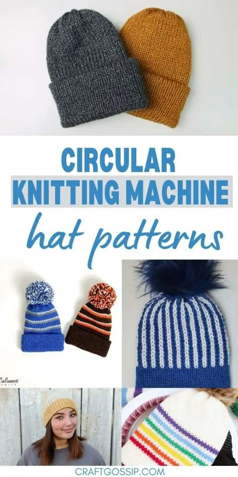 Circular Knitting Machine Hat Knitting Patterns – Knitting #knittingmachine Knitting Machine Hat, Knitting Quilt, Addi Knitting Machine, Indie Craft, Circular Knitting Machine, Knitting Machine Patterns, Loom Knitting Patterns, Knitting Machine Projects, Machine Pattern