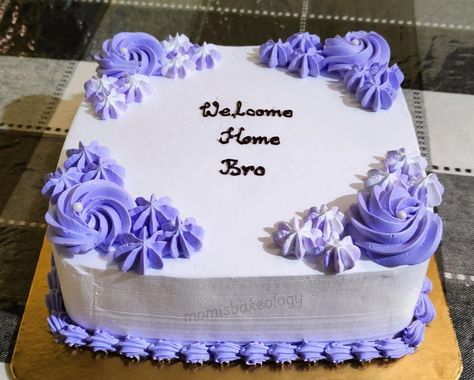 Welcome Cake, Sheet Cake Designs, Decorating Frosting, Chocolate Cake Designs, Simple Cake Designs, Cake Decorating Frosting, Simple Cake, Cake Decorating Designs, Pretty Birthday Cakes