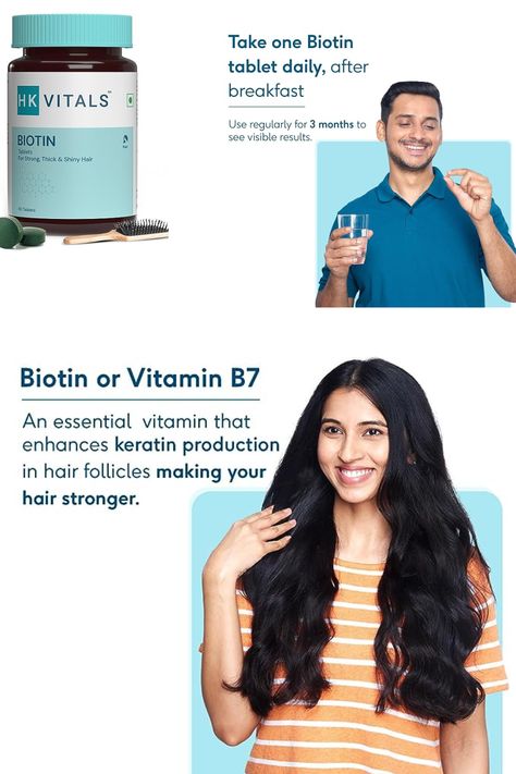 Get it from the link.----- HealthKart HK Vitals Biotin, Supplement for Hair Growth, Strong Hair and Glowing Skin, Fights Nail Brittleness, 90 Biotin Tablets,.....for more detail, check the link.----- #fitness #fitnessmotivation #ketogenicdiet #ketodiet #keto #nocarbdiet #nutririon #dietsupplement #diet #supplement Hk Vitals, Thick Shiny Hair, Biotin Supplement, Vitamin B7, Hair Growth Supplement, No Carb Diet, For Hair Growth, Diet Supplements, Strong Hair