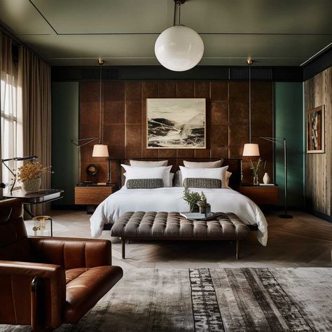 Interior Designed Bedrooms, Bedroom Soho House, Soho House Nashville, Soho House Hotel Room, Soho House Bedroom Interior Design, Soho House Interiors Bedroom, Soho House Paris, Soho Home Bedroom, Modern Vintage Decor Bedroom