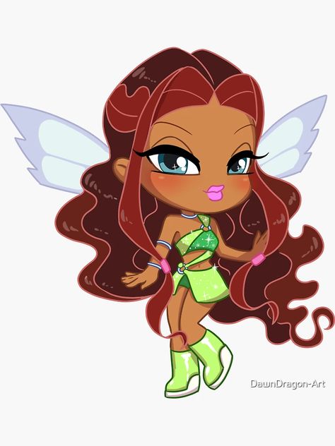 "Ocean Fairy" Sticker for Sale by DawnDragon-Art | Redbubble Aisha Fanart, Ocean Fairy, Winx Fairy, Butterfly Chandeliers, Fairy Stickers, Butterfly Wallpaper, Winx Club, Nickelodeon, Cute Drawings