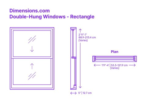 A rectangle double-hung window is a type of window that is commonly used in residential and commercial buildings. It is rectangular in shape and consists of two sashes that can be moved up and down within the frame. The sashes are typically made of glass and are held in place by a system of weights and pulleys or springs. Downloads online #windows #construction #buildings Window Sketch, Sliding Window Design, Gehry Architecture, Floor Plan Symbols, Rainscreen Cladding, Window Construction, Single Hung Windows, Window Dimensions, Building Types