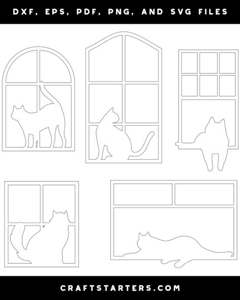 Cat In Window Illustration, Cat In Window Drawing, Window Templates Free Printable, Cat In Window Tattoo, Window Illustration Drawing, Window Line Art, Cat Svg Free, Cat Looking Out Window, Barcelona Drawing