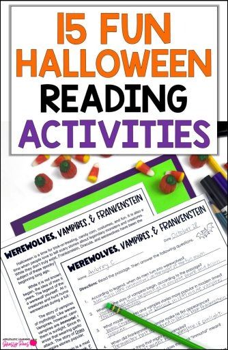 Get 15 fun Halloween reading activities that are sure to grab and keep the attention of your 3rd, 4th, and 5th grade students! From Halloween reading comprehension passages, to Halloween reading games, worksheets, and games, these ideas have you covered for the entire month of October. Perfect for older kids, students in a small group, reading centers, or even a Halloween reading challenge! 2nd Grade Halloween Reading Activities, Halloween Comprehension Passages, Literacy Halloween Activities, Halloween Ela Activities 4th Grade, Grade 4 Halloween Activities, 3rd Grade Halloween Reading Activities, Halloween Ela Activities 3rd Grade, Halloween Activities For Fourth Grade, Halloween Reading Challenge