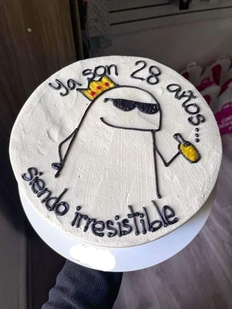 28 Birthday Cake For Him, 28th Birthday Cake, Funny Cakes, Flork Meme, Birthday Cake For Husband, Mini Torte, 2 Birthday Cake, Funny Birthday Cakes, Amor Quotes