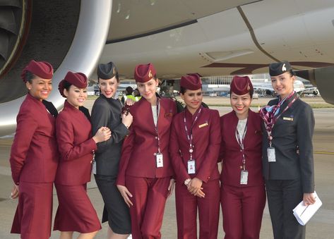 A350 Cabin Crew Qatar Cabin Crew, Qatar Airways Cabin Crew, Become A Flight Attendant, Airbus A350, Flight Attendant Uniform, Flight Attendant Life, Act Like A Lady, Flight Attendants, Qatar Airways