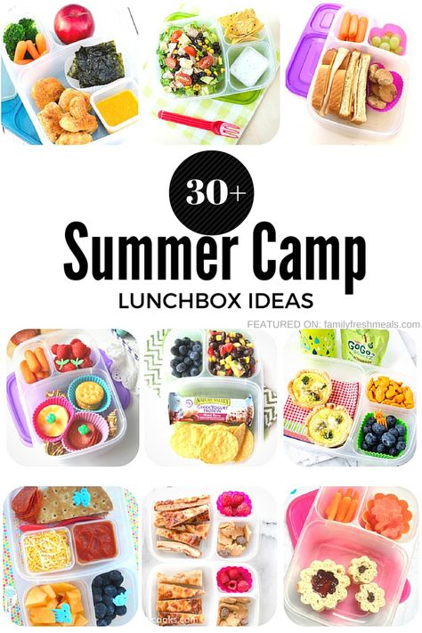 Are your kids heading off to camp, but have no idea what to pack them for lunch? Here are over 30 Summer Camp Lunchbox Ideas your kids will love! Kids Summer Lunches Ideas, Pack Kids Lunch Ideas, Lunches For Summer Camp, Kids Lunch Summer, Lunch Ideas For Kids At Summer Camp, Lunchbox Meals For Kids, Healthy Summer Lunches For Kids, Lunch Ideas For Summer Camp, Kids Lunches For Summer