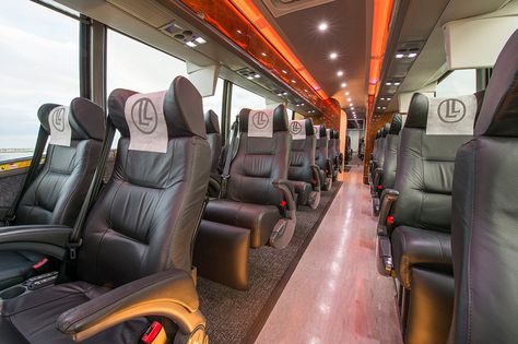 LimoLiner Luxury Transportation Tour Bus Interior, Airplane Interior, Truk Besar, Luxury Transportation, Coach Bus, Bus City, Dance Comp, Bus Interior, Chartered Bus