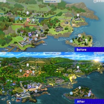 Brindleton Bay Map Replacement - DOWNLOAD | 20th Century Plumbob on Patreon Sims 4 Sulani Map Replacement, Ts4 Map Replacement, 20th Century Plumbob Map Replacement, Sims 4 Cc Map Replacement, Sims 4 World Map Replacements, Sims 4 Map Ideas, Sims 4 Map Override, Sims 4 Map Replacements, Sims 4 Newcrest Map Ideas