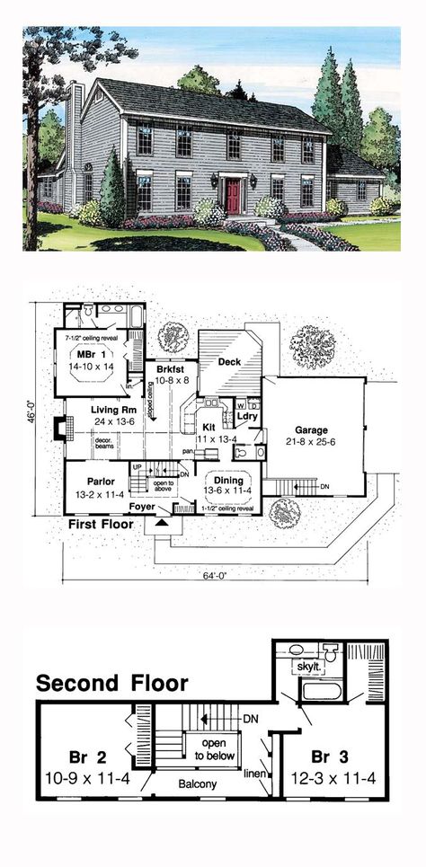 House Design 12x17 With 4 Bedrooms Terrace Roof - House Salt Box House Plans, Minecraft Floorplan, Saltbox House Plans, House Plans Traditional, House Plans With Garage, Olive House, Sustainable Home Design, Salt Box House, Loft Floor Plans