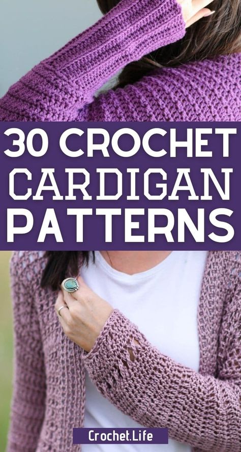 Free Crochet Cardigan Patterns For Women, Crochet Cardigans For Women, Easy Crochet Cardigan Pattern Free, Crochet Cardigan Pattern Free Women, Crocheted Sweaters, Diy Crochet Cardigan, Crochet Jackets, Modern Haken, Crochet Cardigan Tutorial