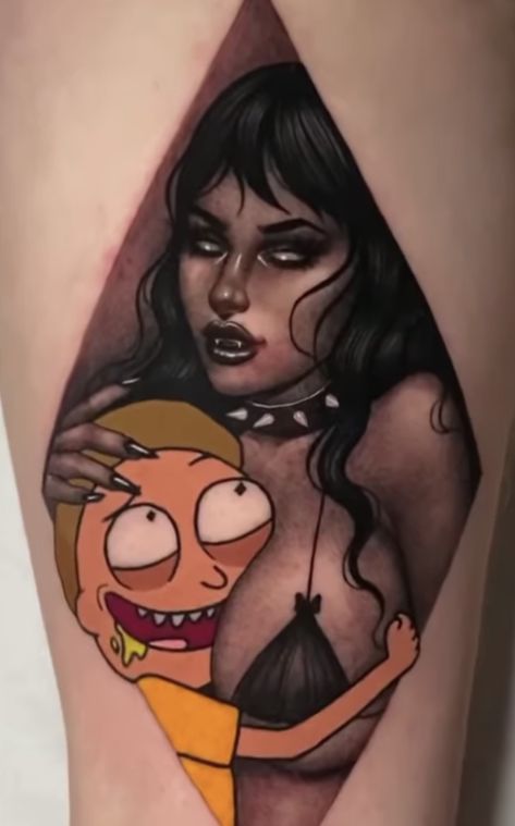 Ricky Fort, Ripped Skin Tattoo, Spongebob Tattoo, Rick E Morty, Rick And Morty Tattoo, Rick I Morty, Gangsta Tattoos, Forarm Tattoos, Clever Tattoos