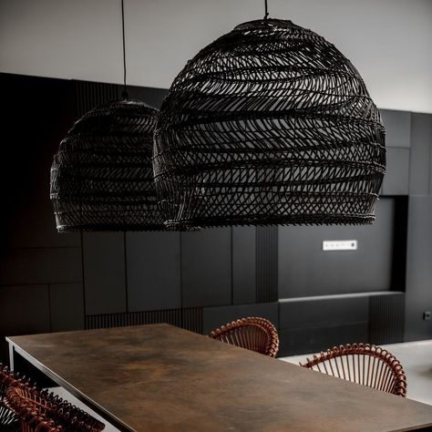 Woven Pendant Light, Mill House, Restaurant Party, House Lighting, Natural Baskets, Rattan Pendant, Rattan Pendant Light, Pendant Light Shades, Black Ceiling