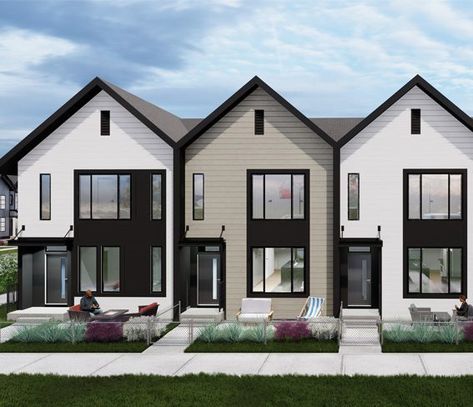 Nordic Townhouse, Town House Plans, Modern Exterior Design, Comfort Luxury, Townhouse Exterior, South Point, Apartment Exterior, Modern Townhouse, Townhouse Designs