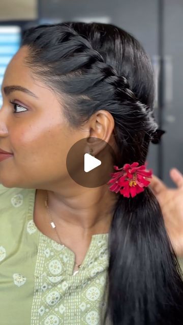 Adithya | Yoga instructor | Makeup on Instagram: "🎀Rope twist braid🎀Braidstyle🎀 🌸🌼Onam Hairstyle🌼🌸  [Hairstyle, Easy hairstyle, Rope twist braids, French twist braid, Onam hairstyle, Braidstyle]  #fyp #new #reels #reelsinstagram #hairstyle #easyhairstyles #ropetwist #frenchtwist #braids #braidstyles #onam #onamhairstyle #trending #trendingreels #trendinghairstyles" Onam Hairstyle, Rope Hairstyles, French Twist Braid, French Twist Braids, Rope Twist Braids, Braids French, Hairstyle Easy, Hairstyle Hairstyle, Twist Braid