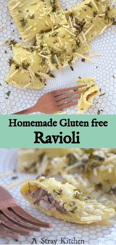 Gluten free Ravioli – A Stray Kitchen Dairy Free Ravioli, Gluten Free Ravioli Recipe, Gf Dumplings, Ravioli Pasta Recipe, Butter And Sage Sauce, Gluten Free Pasta Dough, Homemade Gluten Free Pasta, Gluten Free Ravioli, Wine Paring