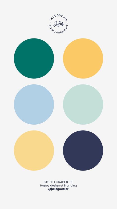 Palette couleur tendance nature, vert, jaune, bleu. Flat Color Palette, Pantone Colour Palettes, Hex Color Palette, Color Palette Yellow, House Color Palettes, Nature Color Palette, Green Colour Palette, Natural Branding, Color Inspo