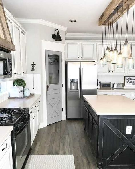 Smart Garage, Серая Кухня, Corner Pantry, Kabinet Dapur, Farmhouse Kitchen Cabinets, Kitchen Transformation, Farmhouse Kitchen Design, Rustic Farmhouse Kitchen, Farmhouse Interior