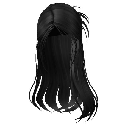 Roblox Roblox Black Hair, Roblox Hair, Cute Drawlings, Side Part Hairstyles, Black Hair Roblox, Teal Hair, Side Ponytail, Outfit Codes, Create An Avatar