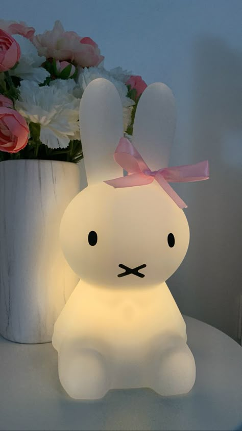 Miffy Lamp, Coquette Stuff, Bunny Lamp, Rabbit Light, Cute Lamps, Baby Birthday Gifts, Led Color Changing Lights, Bunny Gifts, White Bunny