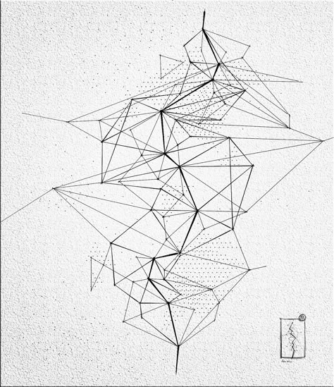 Abstract Mapping Architecture, Abstract Mapping, Deconstructive Architecture, Deconstruction Architecture, Jacques Derrida, Mathematics Art, Map Sketch, Master Thesis, Abstract Sketches