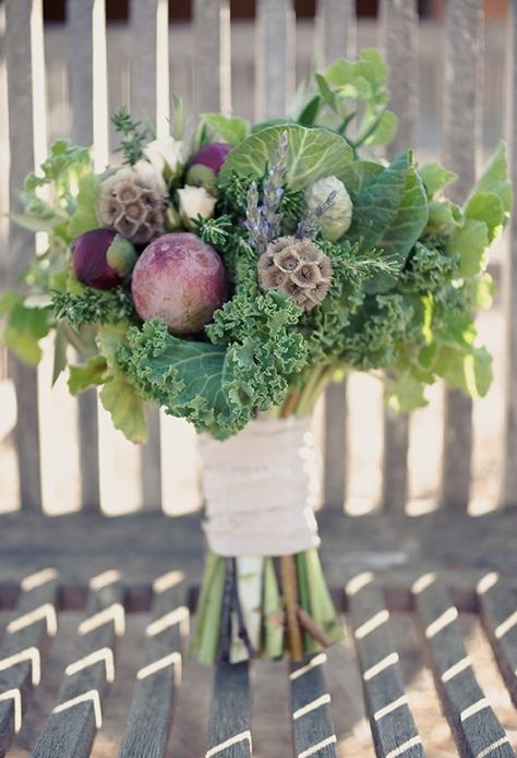 Eggplant Bouquet, Herb Wedding Centerpieces, Kale Bouquet, Cornucopia Decor, Tuscan Party, Veggie Bouquet, Vegetables Display, Vegetable Arrangements, Vegetable Bouquet