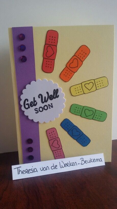 Get well soon Card For Teacher, Get Well Soon Card, Teacher Craft, Teacher Cards, Get Well Soon, Art Project, Get Well, Art Projects, Arts And Crafts