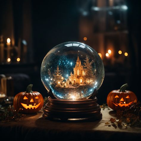 The Crystal Ball for Halloween Enchantment Crystal Ball Halloween, The Enchantments, Mystical World, The Supernatural, Halloween Inspiration, Halloween Celebration, The Unknown, Crystal Ball, The Conjuring