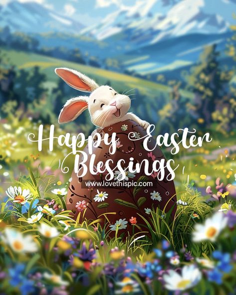 Bunny In Flowers - Happy Easter Blessings Happy Easter Blessings, Bunny In Flowers, Easter Bunny Pictures, Happy Easter Quotes, Easter Quotes, Easter Pictures, Easter Blessings, Bunny Pictures, The Easter Bunny