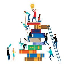 People Climbing, Books Business, Library Logo, Ideas Illustration, People Person, Student Achievement, Vector People, Employee Benefit, Girl Scout Troop