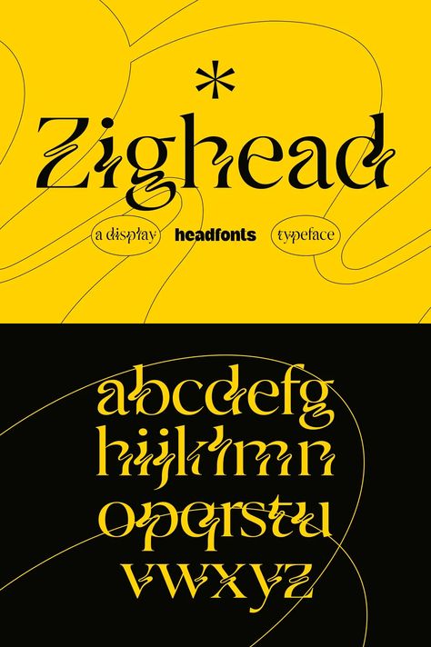 Zighead Display Font, Fonts Wavy Typeface, Pantone Challenge, Wavy Font, Latest Fonts, Create Quotes, Typography Love, Popular Fonts, Font Combinations, Display Fonts