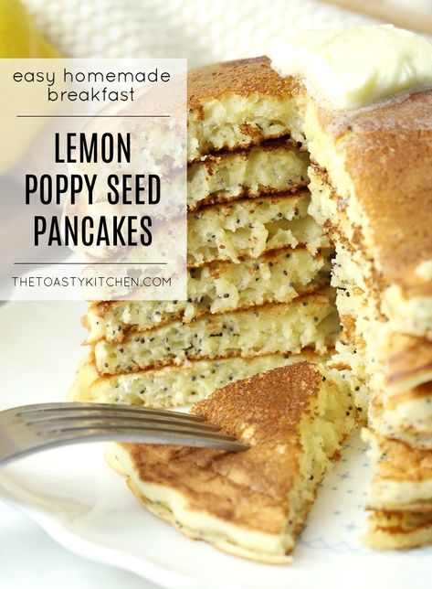 Lemon Cottage Cheese Pancakes, Lemon Poppyseed Sheet Pan Pancakes, Protein Lemon Poppyseed Muffins, Lemon Poppyseed Waffles, Cabin Meals, Poppyseed Pancakes, Lemon Poppy Seed Pancakes Healthy, November Meals, Pancakes Homemade