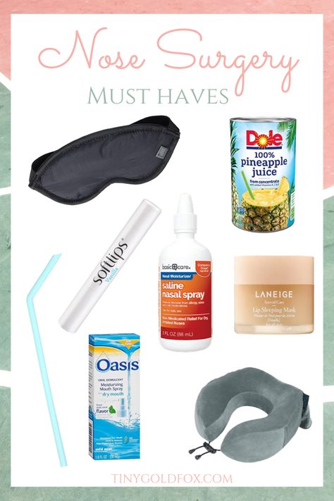 These items were lifesavers for me during my Septorhinoplasty aka nose surgery. I highly recommend them if you are having a nose surgery in the future and are wanting a comfortable recovery period. Nose Surgery Recovery, Rhinoplasty Recovery Tips, Deviated Nasal Septum Surgery, Surgery Must Haves, Nasal Surgery, Nose Job Recovery, Plastic Surgery Recovery, Rhinoplasty Recovery, Nose Care