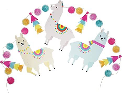 Amazon.com: Llama Paper Party Garland, Pastel Banner Décor for All Events - 12 Feet Length Per Strand (1-Pack) : Home & Kitchen Pastel Banner, Llama Birthday Party, Hen Party Balloons, Girl Shower Decorations, Bachelorette Balloons, Gold Number Balloons, Baby Boy Decorations, Wedding Anniversary Decorations, Bridal Shower Balloons