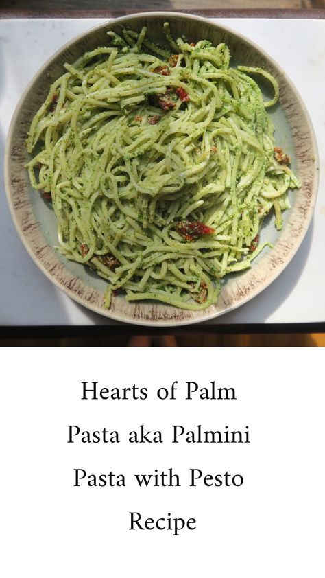 Palmini Pasta Recipe, Hearts Of Palm Recipes Pasta, Palmini Recipes, Arugula Pasta, Pesto Sauce Recipe, Vsg Recipes, Lectin Free Diet, Mediterranean Recipes Healthy, Linguine Recipes