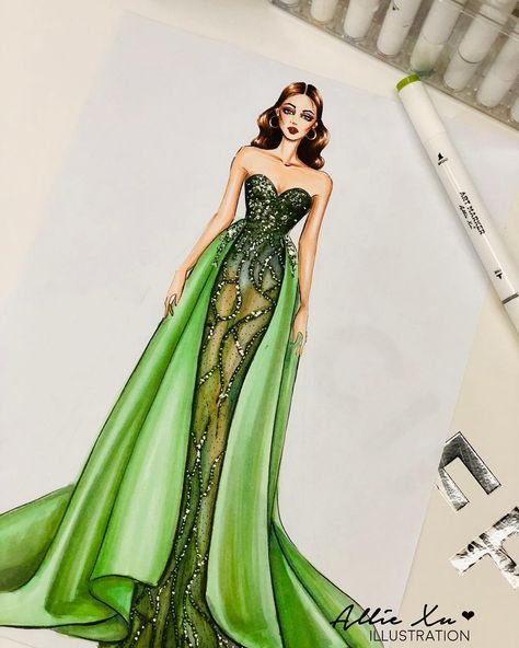 #illustrationsketch #illustratedjournel #illustrationgram #illustratorlife #illustratenow #artwork #arte #artistic #artjournel #arts_help… Romantic Gown, Fashion Illustration Tutorial, Dress Design Drawing, Fashion Illustration Sketches Dresses, Fashion Design Sketchbook, Design Moda, Fashion Design Collection, Fashion Sketches Dresses, Fashion Drawing Dresses