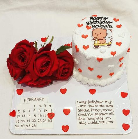 Cake For Boyfriend Birthday Love, Cake For Bf Birthday, Birthday Cake For Fiance Male, Bf Birthday Cake Ideas, Calendar Cake, Birthday Cake For Brother, Easy Scenery, Birthday Wishes For Lover, Happy Birthday To Him