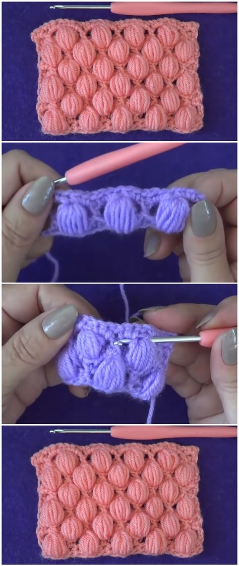 Crochet Beautiful Puff Stitch Crochet Puff Stitch Tutorial, Puff Stitch Crochet Pattern, Crochet Fashion Trends, Crochet Puff Stitch, Puff Stitch Crochet, Crochet Beautiful, Stitching Patterns, Puff Stitch, Modern Crochet